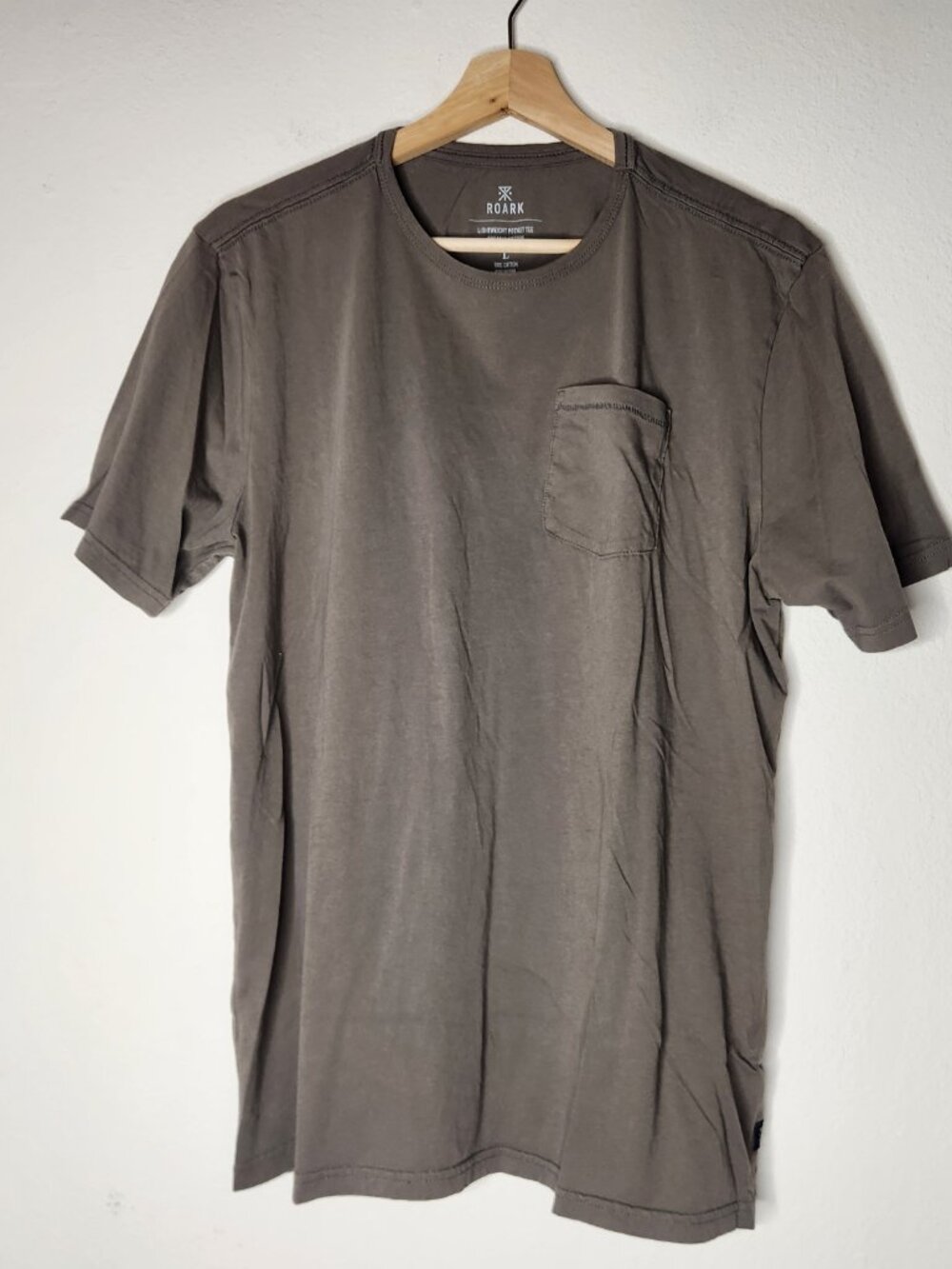 Roark Mens Large 3 Lot Black White Sage Organic Cotton Short Sleeve Shirts - Picture 5 of 10